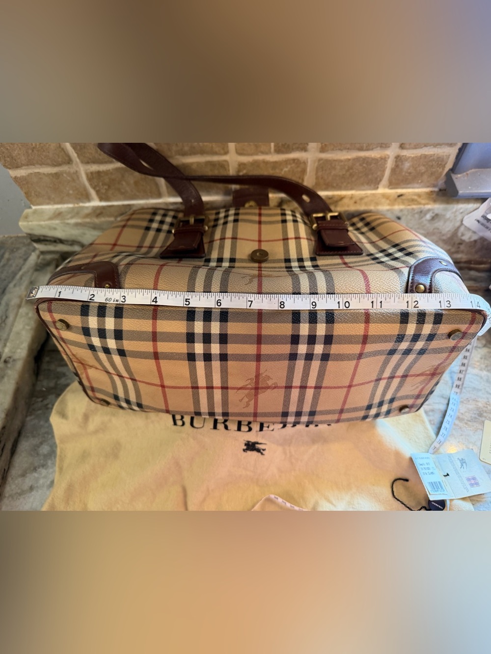 Authentic Burberry Haymarket Shoulder Bag - Picture 11 of 16